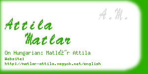 attila matlar business card